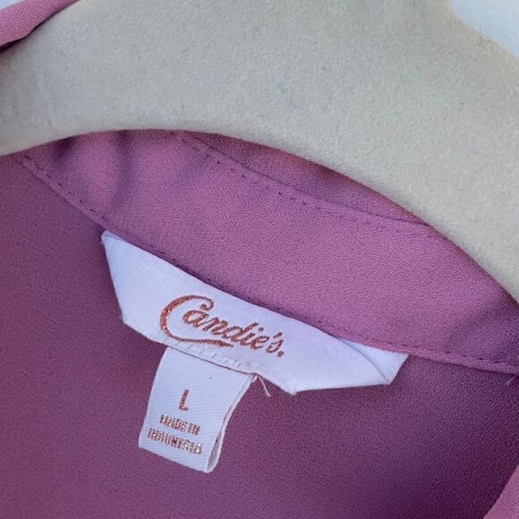 Take 50% OFF- Candie's Cold Shoulder Blouse, Size-L - Picture 6 of 9